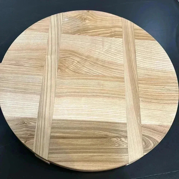 Serving Board Handmade Ash Wood Round Cutting Board NEW by Pottery Barn - Picture 8 of 9